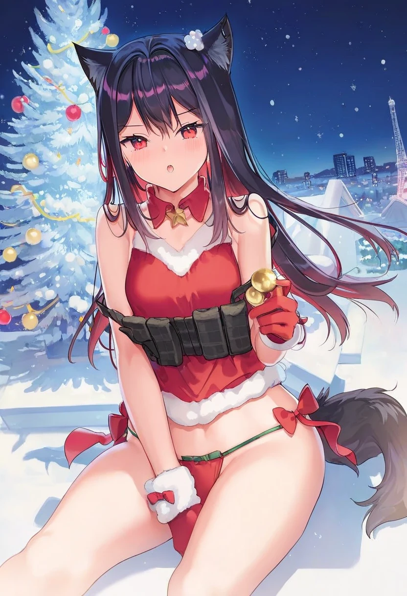 ((ikeuchi tanuma)),(((((mignon,ATDAN))))),(((((anmi))))),((ogipote)),((sy4)),(hiten \(hitenkei\)),yuno385,[[[[momoko \(momopoco\)]]]],[[[ke-ta]]], - 1girl,texas \(arknights\),arknights,underwear,tactical vest,christmas tree,christmas ornaments,