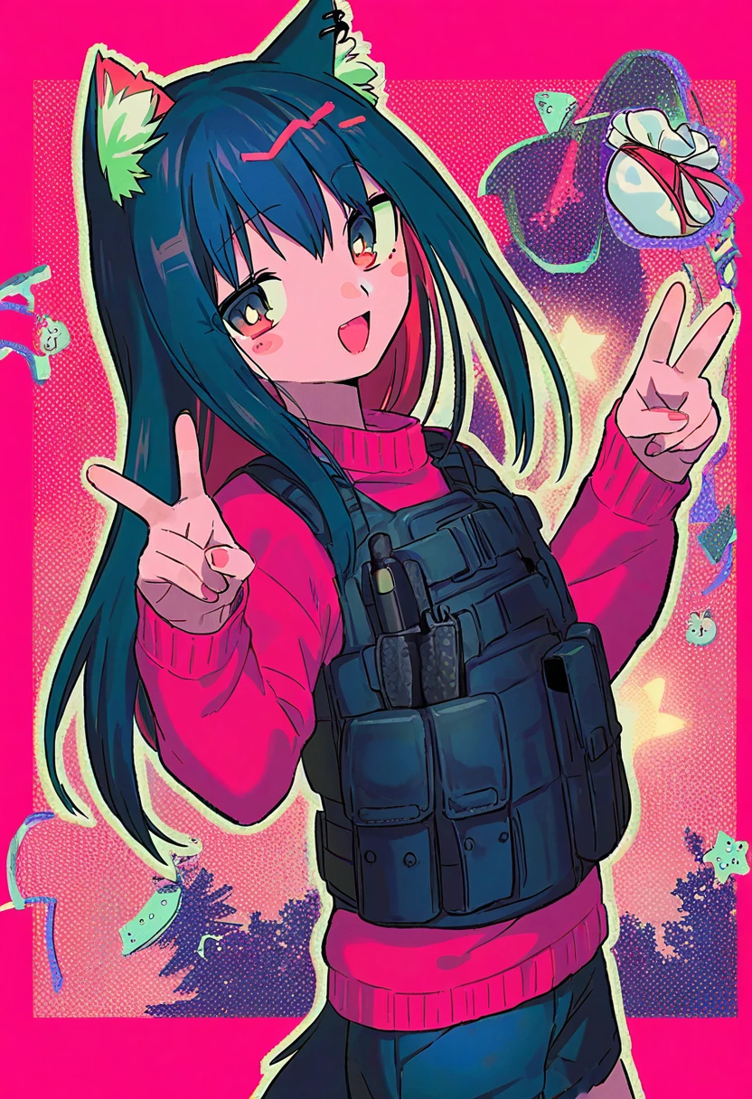 (henreader),reitou mikan,[yuuka nonoko],appleq,[tsukinami kousuke],(tomozero),((menma \(enaic31\))),[[migolu]], - 1girl,texas \(arknights\),arknights,underwear,tactical vest,christmas tree,christmas ornaments,