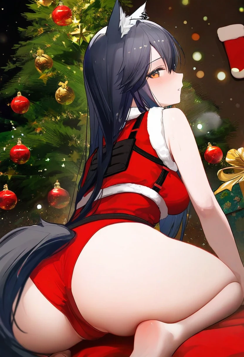 [ningen mame],[[ciloranko]],[[binggong asylum]],[[omone hokoma agm]],[[[misaki12003]]],[sho \(sho lwlw\)],[[ask \(askzy\)]],[[tianliang duohe fangdongye]],[[rhasta]], - 1girl,texas \(arknights\),arknights,underwear,tactical vest,christmas tree,christmas ornaments,