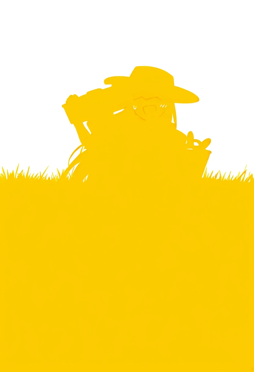 minimalism,((no lineart)),(((faceless))),simple background,blending,flat color,limited palette, - 1girl,bagpipe \(arknights\),arknights,baguette,blush,bread,croissant,holding basket,pretzel,upper body,straw hat,field,sky,laughing,sweat,sunlight,